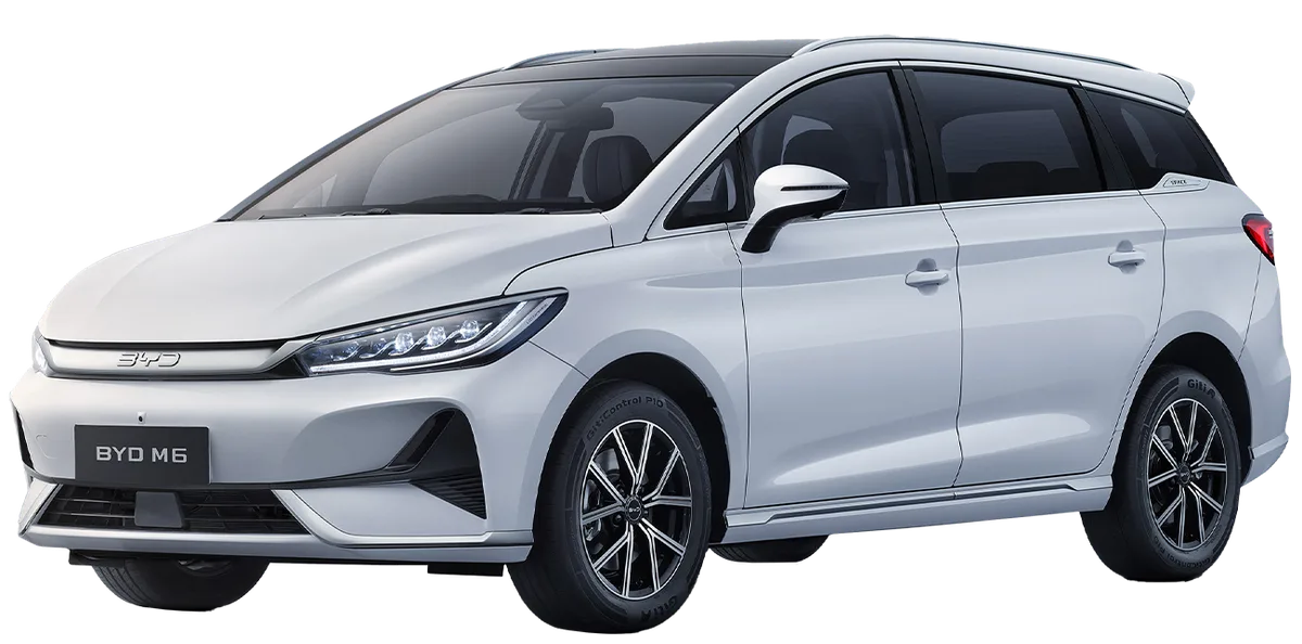 BYD M6 สีCrystal White